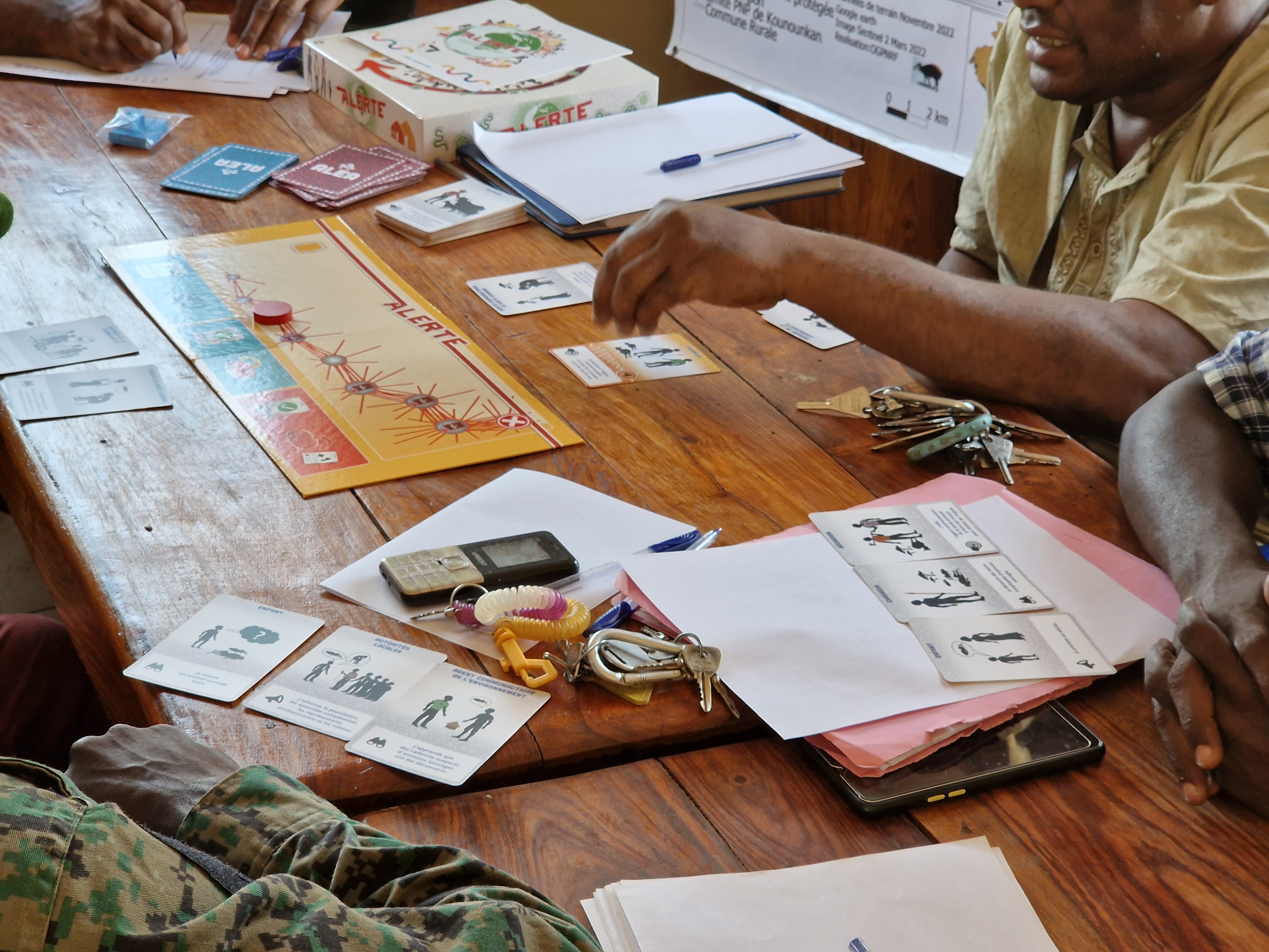 Session de jeu : mise en situation et échanges